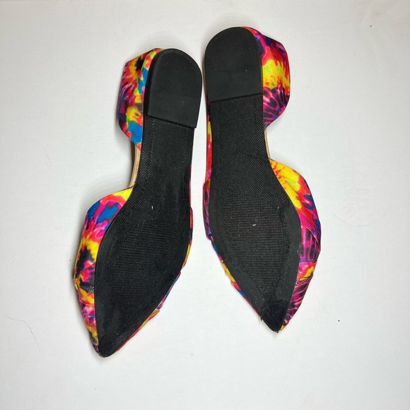 Colorful tie dye ballet flats mules - Picture 2 of 6